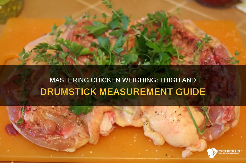 how to weigh chicken thigh with drumstick