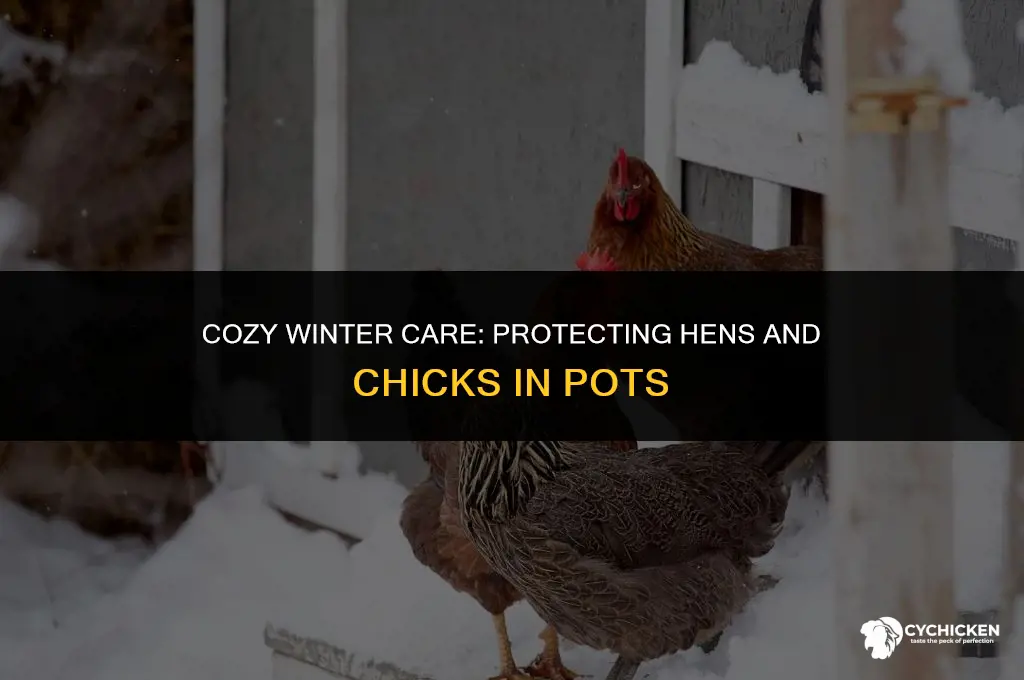 how to winter over hens and chicks in a pot
