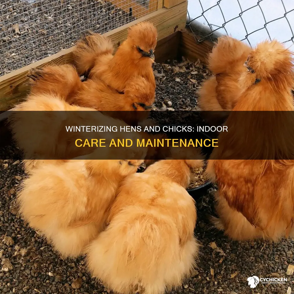 how to winter over hens and chicks in the house