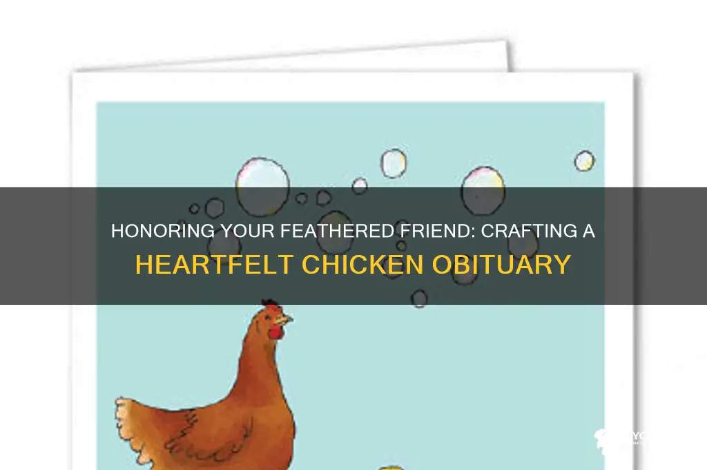 how to write an obituary for a chicken