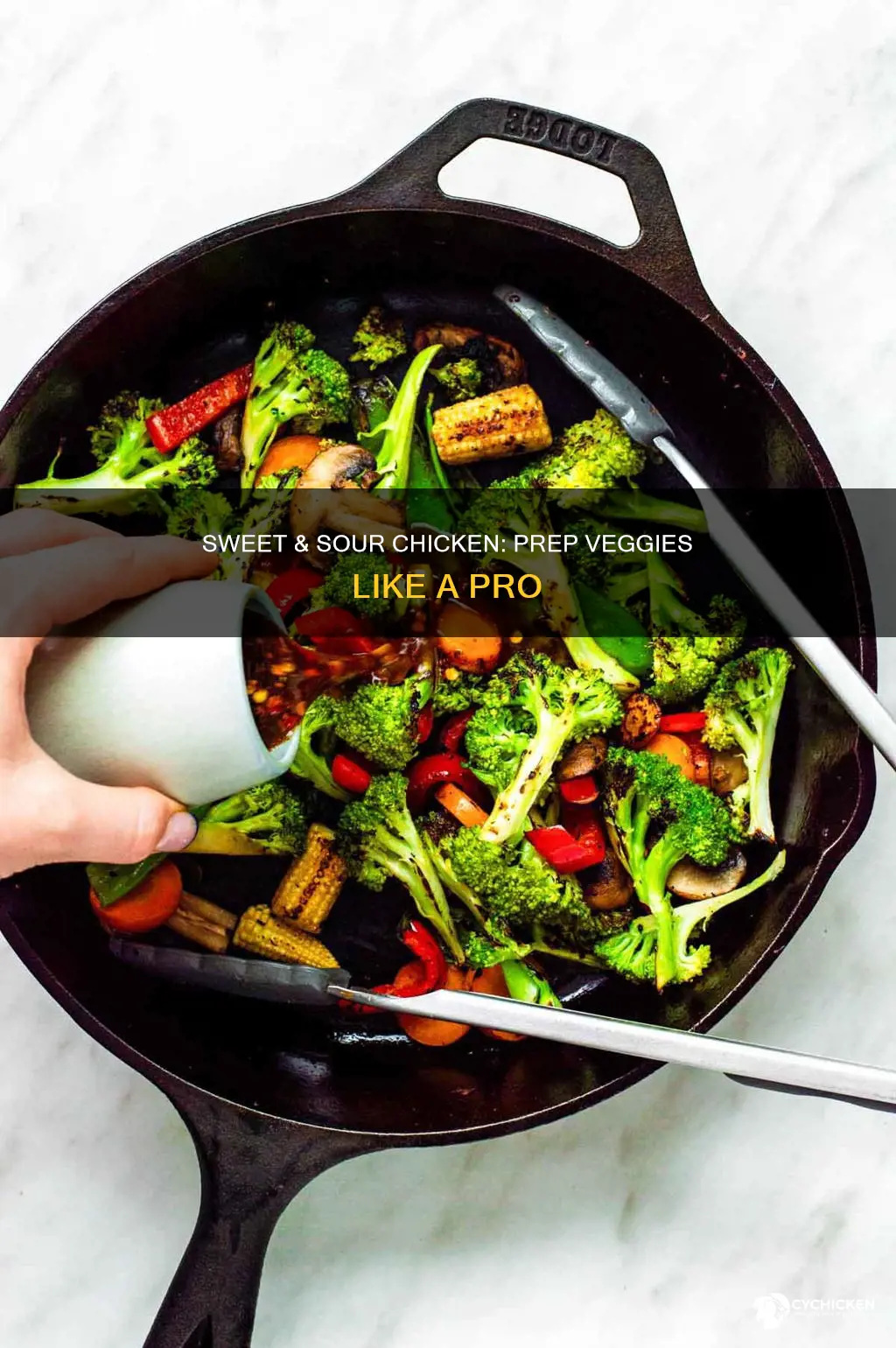 how too prepare veggies for sweet and sour chicken