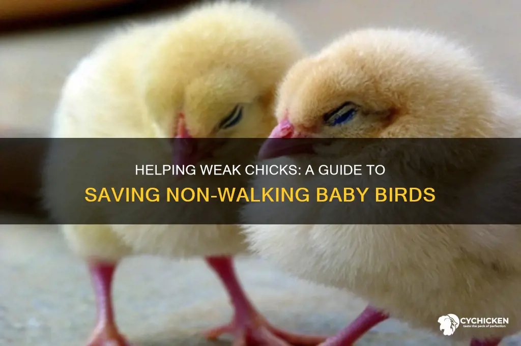 how tosave a chick that cant walk