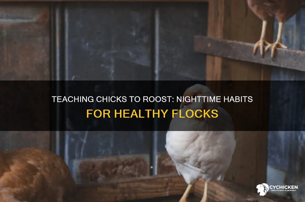 how toteach chicks to roost at night