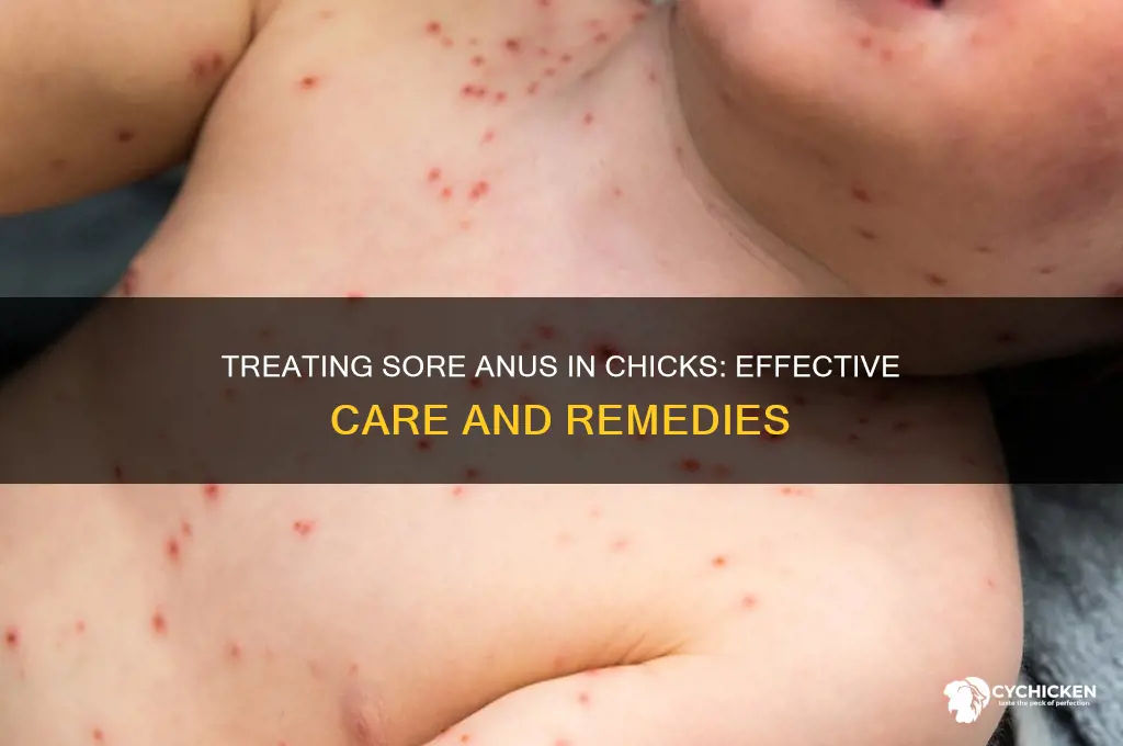 how treat a chick with sore anus