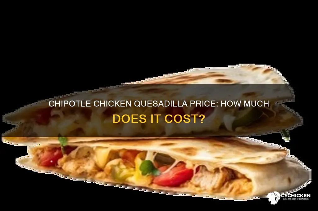 how uch is a chipotle chicken casadea