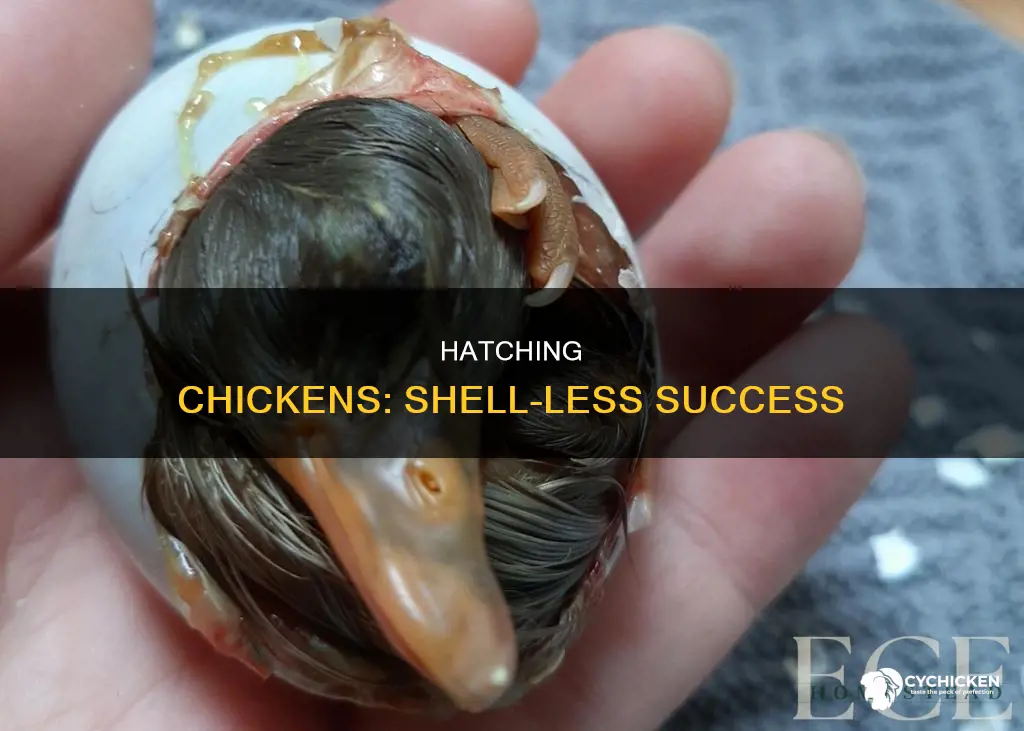 how were they able to hatch chicken without shell