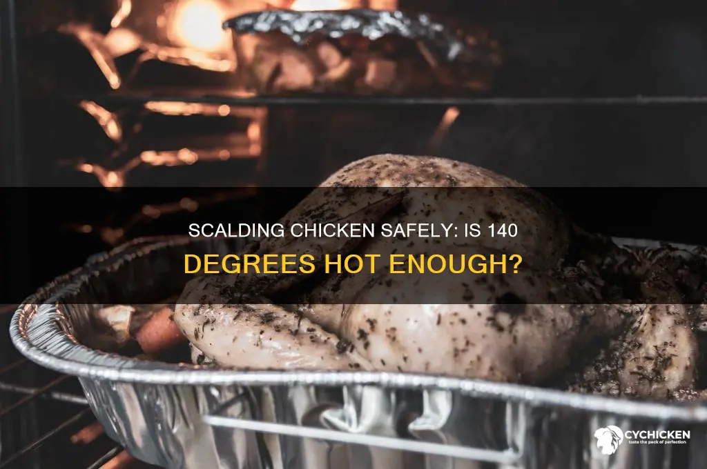 is 140 degrees enough to scald chicken
