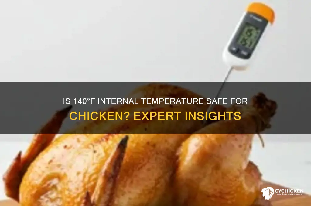 is 140f internal temprature for chicken safe