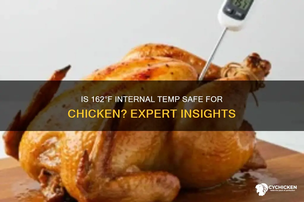 is 162 internal temp for chicken okay