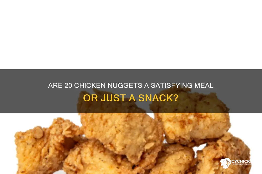 is 20 chicken nuggets a meal