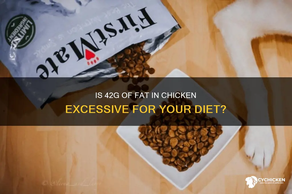 is 42g of fat a lot for chicken