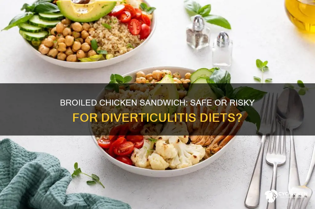 is a broiled chicken sandwich ok with diverticulitis