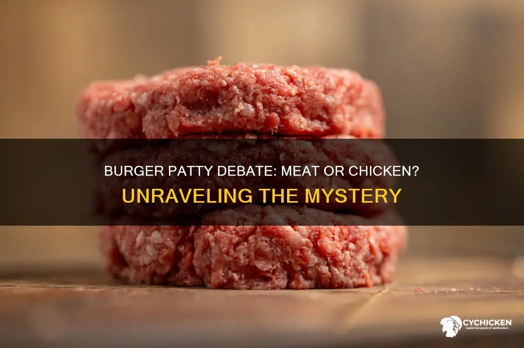 is a burger patti meat or chicken