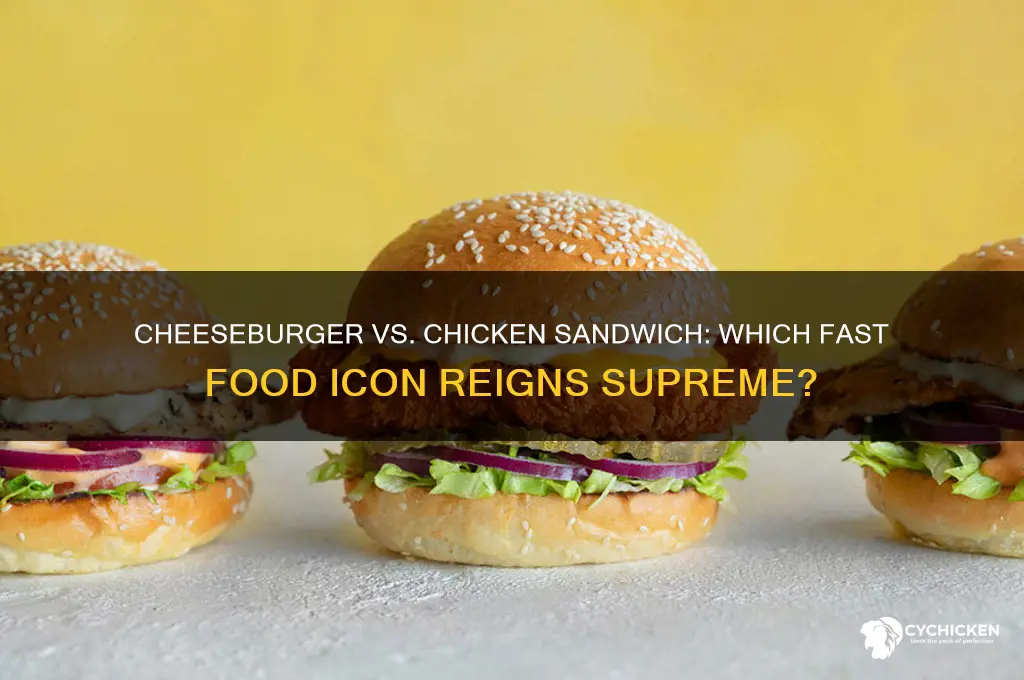 is a cheeseburger better than a chicken sandwich