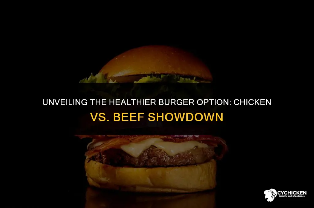 is a chicken burger healthier than a beef burger