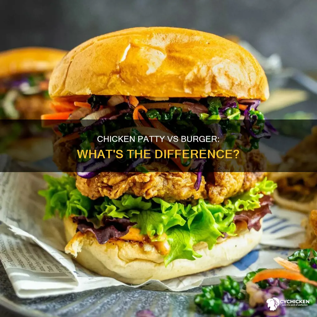 is a chicken patty the same as a burger