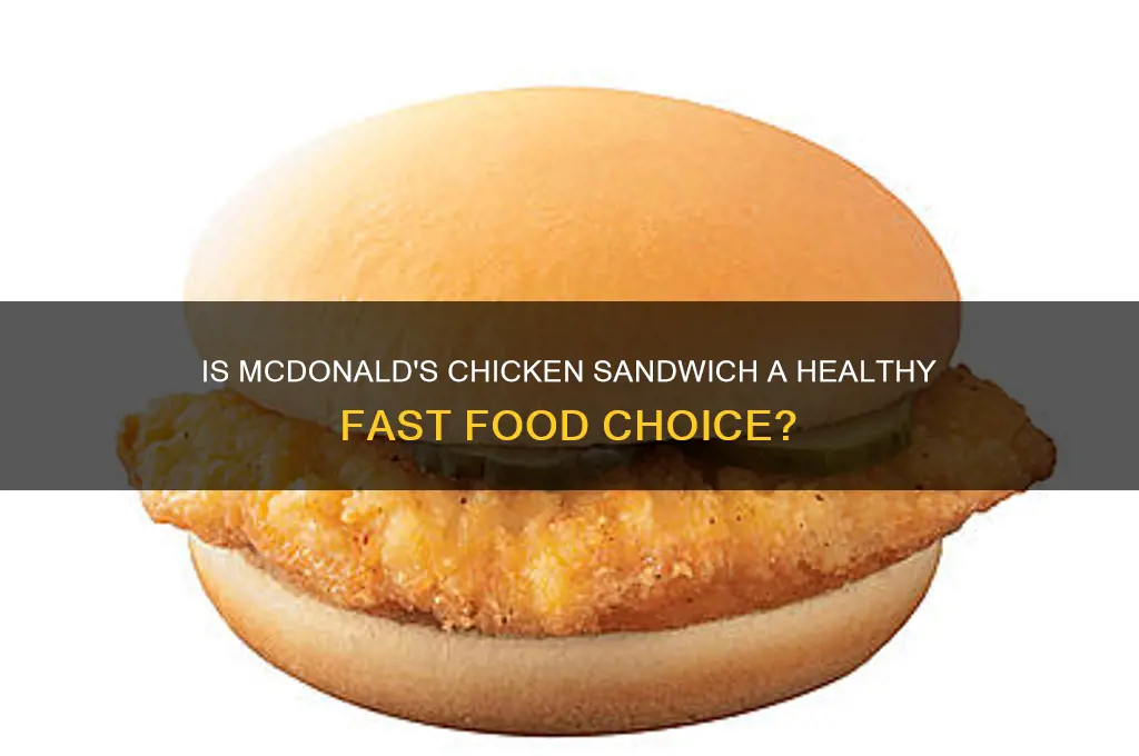 is a chicken sandwich from mcdonald