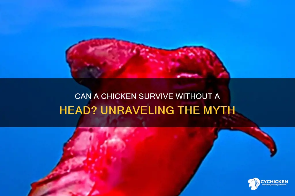 is a chicken still alive when headless