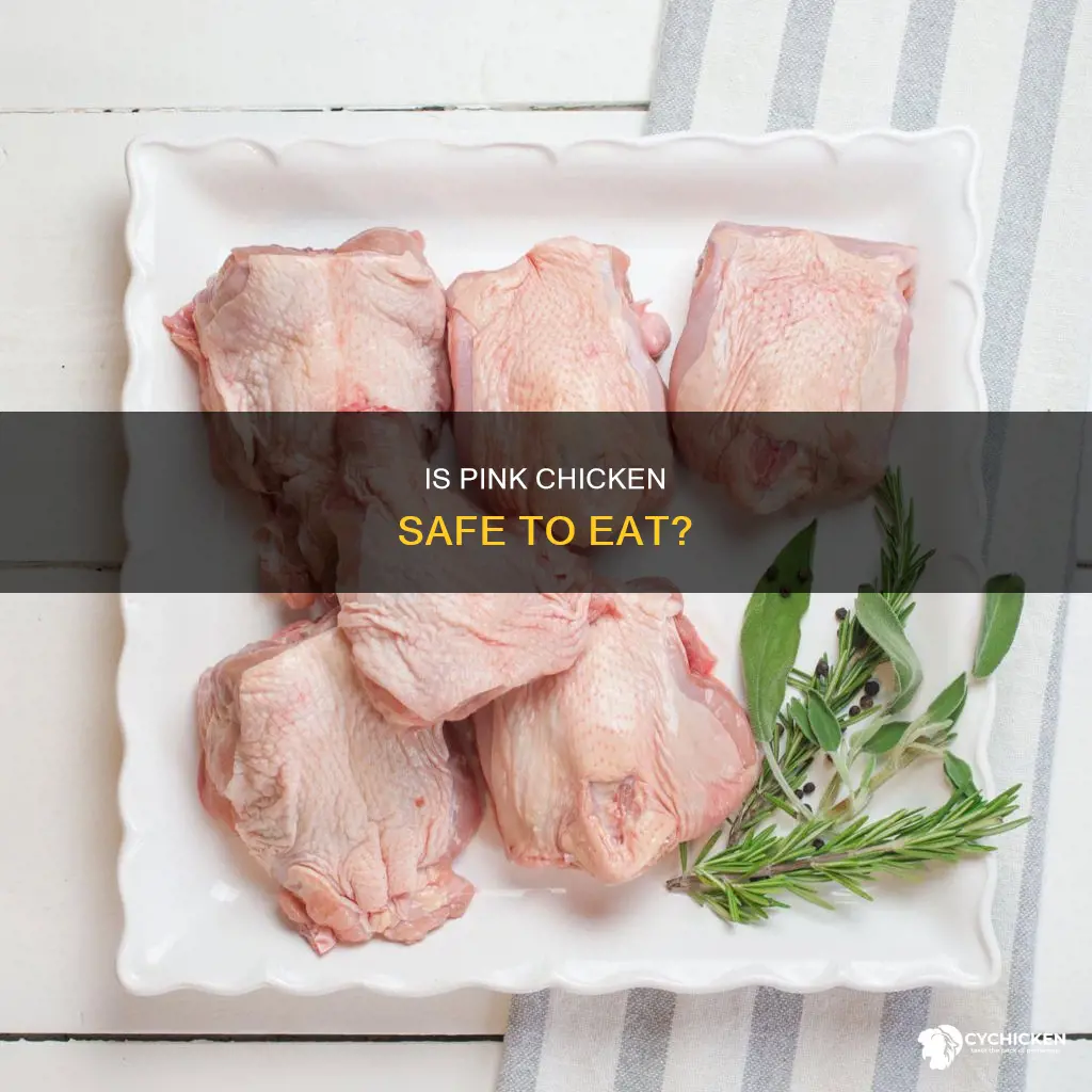 is a little bit of pink in chicken ok