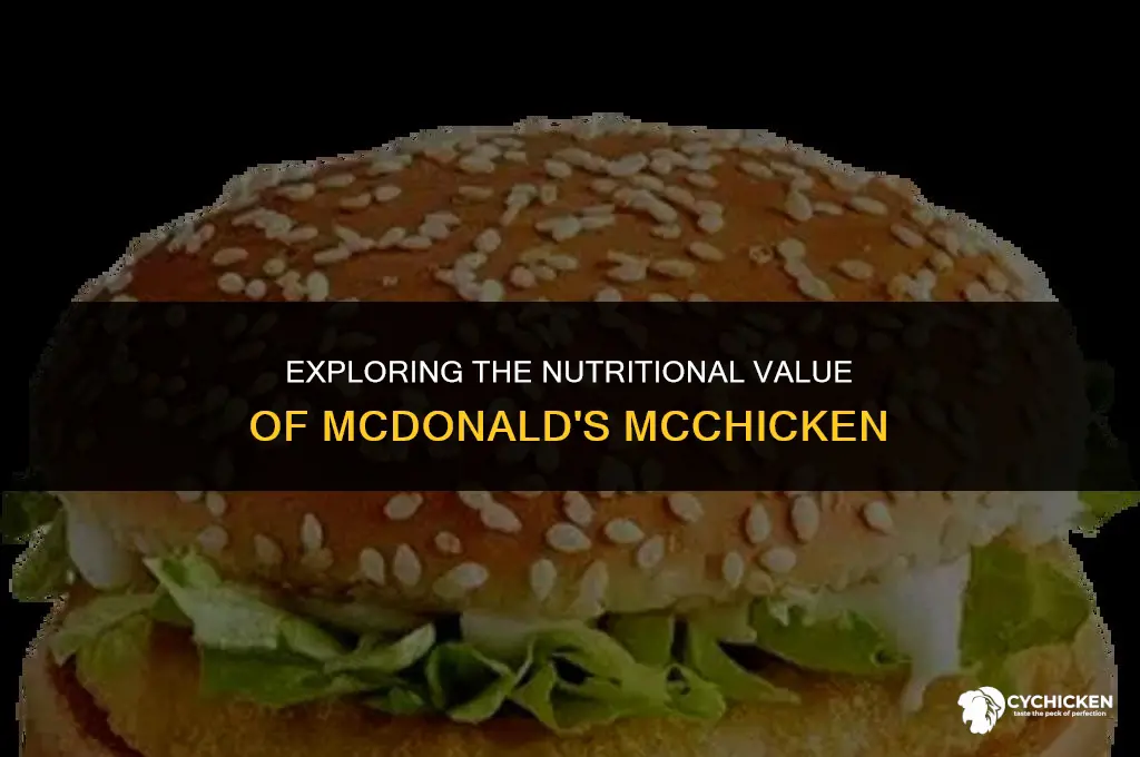 is a mc chicken healthy