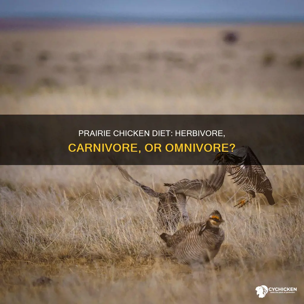 is a prairie chicken a herbivore carnivore or omnivore