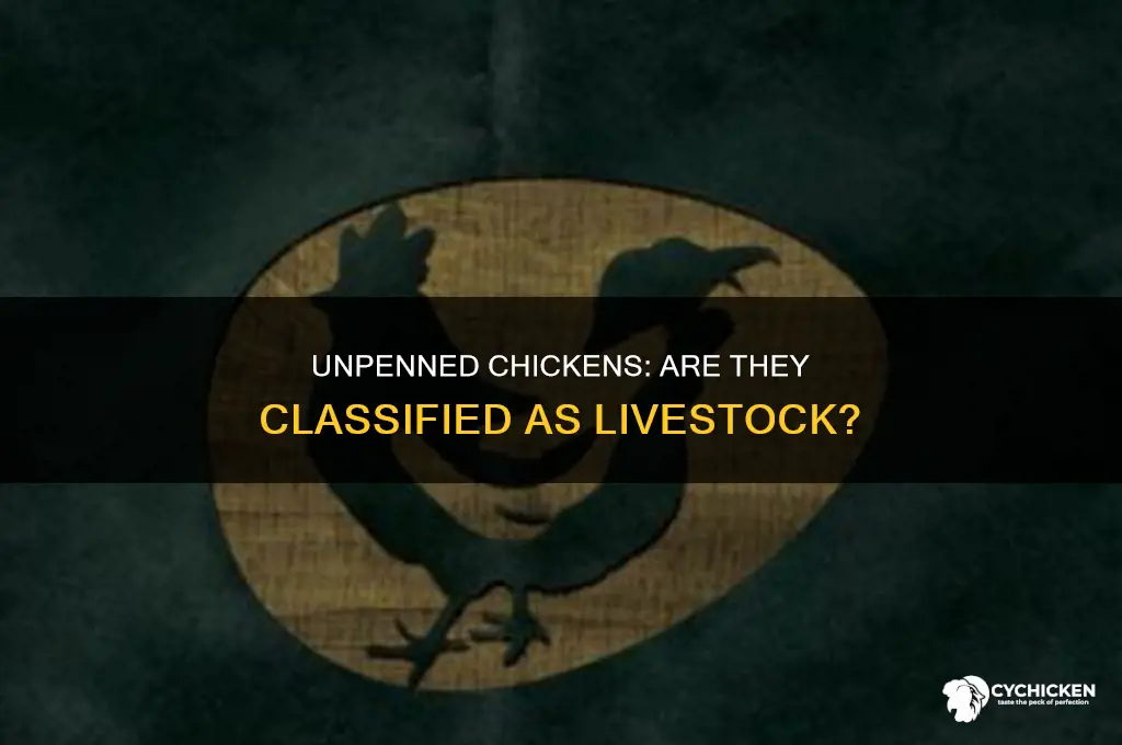 is a unpenned chicken counted as livestock