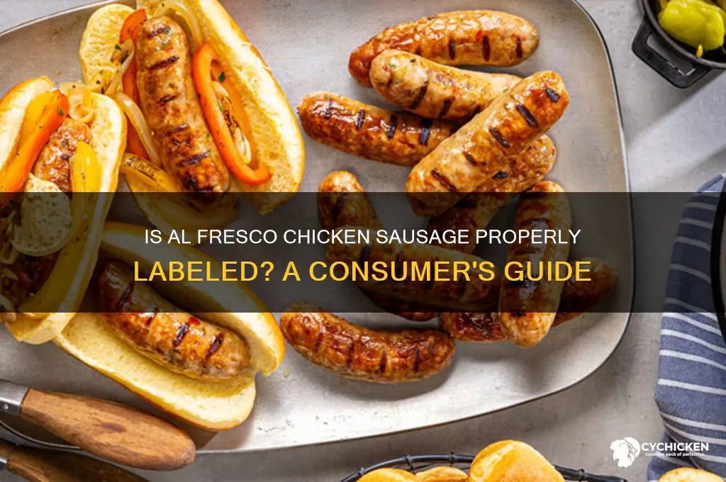 is al fresco brand chicken sausage labeled