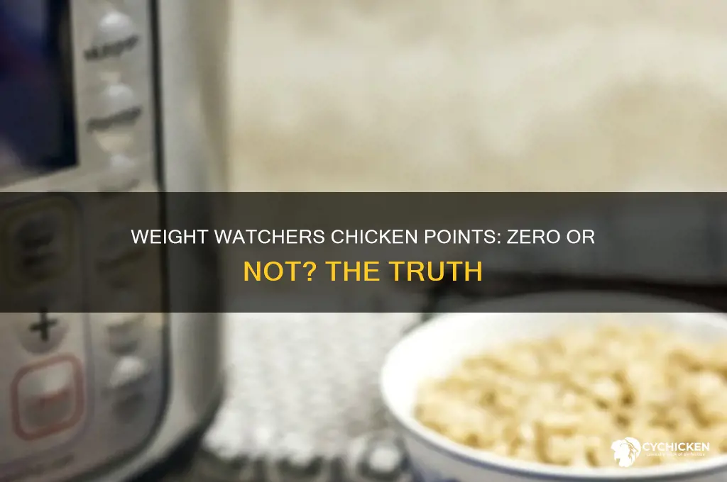 is all chicken zero points on weight watchers