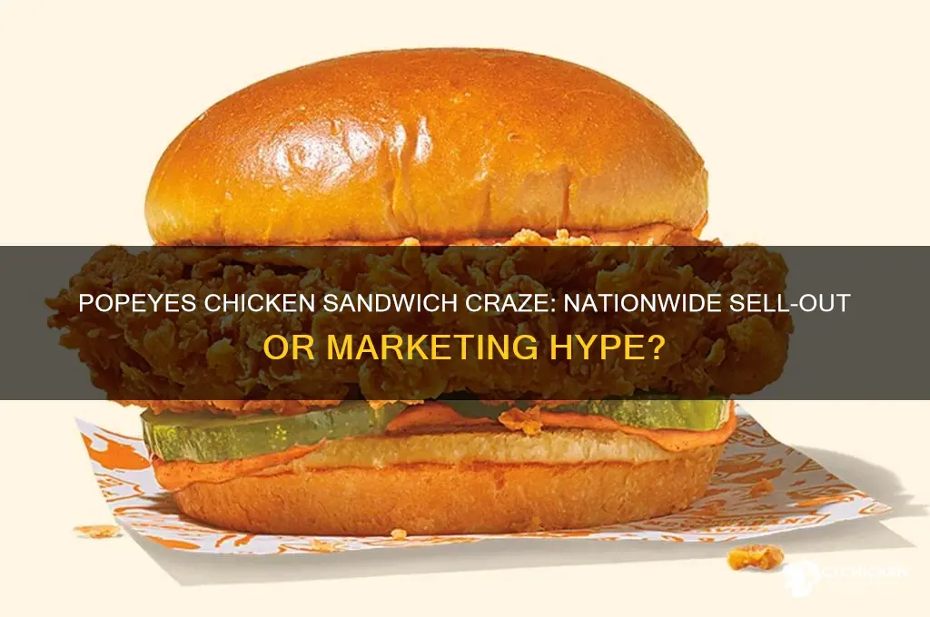 is all popeyes sold out of new chicken sandwich