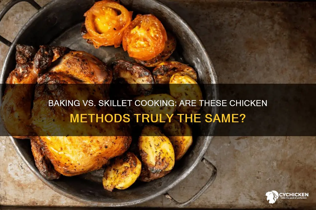 is baking chicken the same as skillet