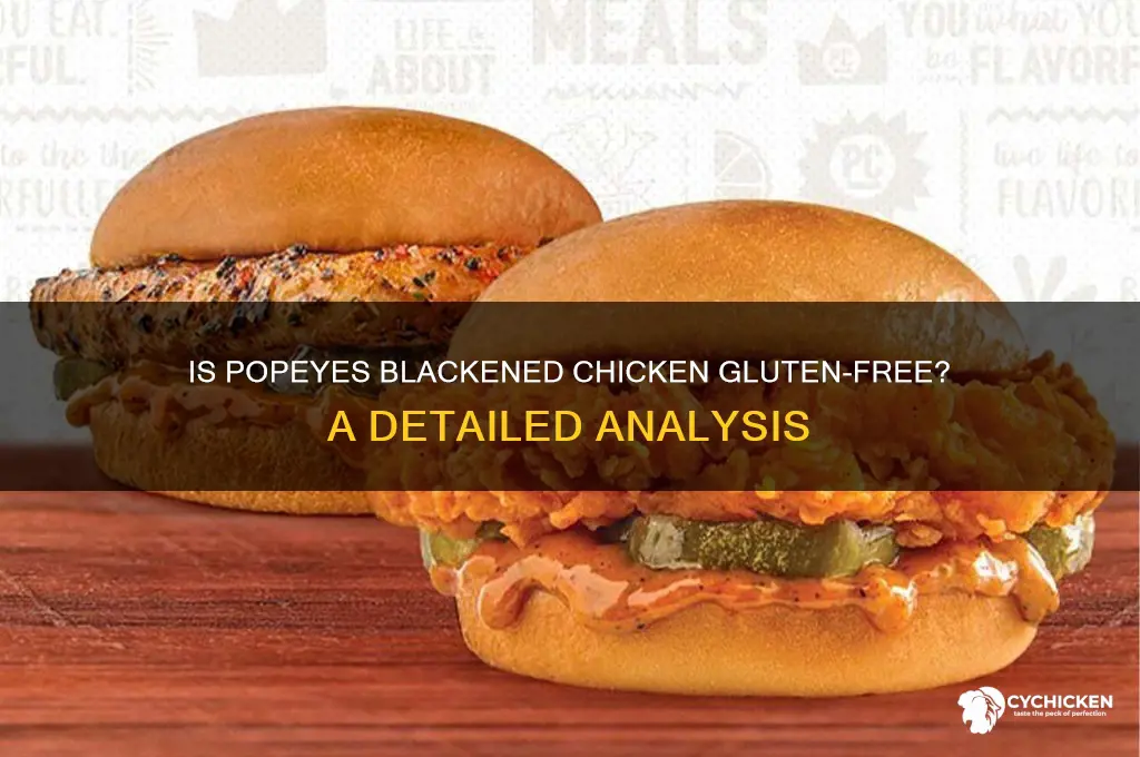 is blackened chicken from popeyes gluten free
