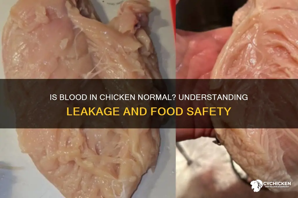 is blood suppose to leak from chicken