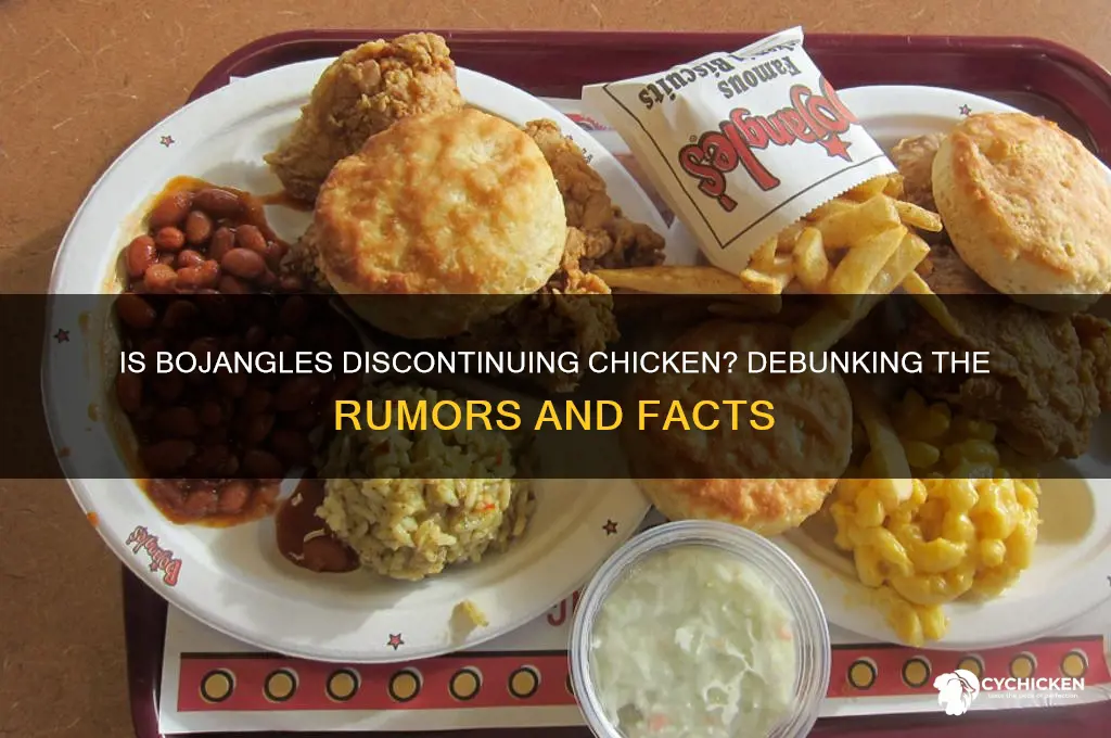 is bojangles going to stop selling chicken