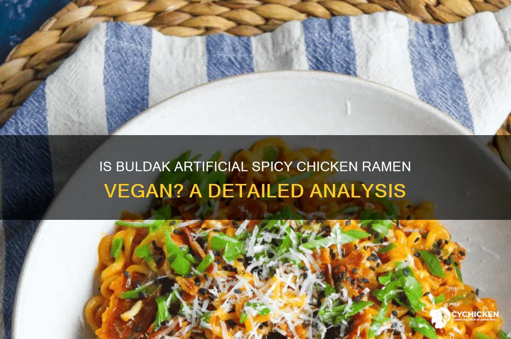 is buldak artificial spicy chicken ramen vegan