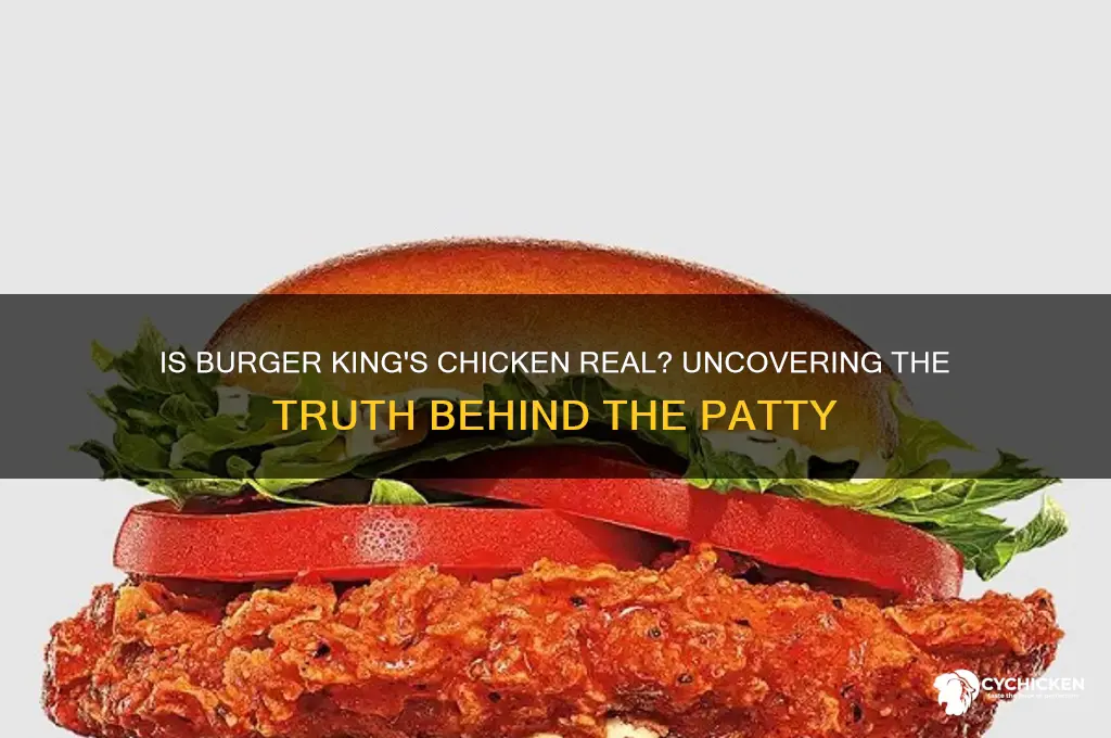 is burger king chicken 100 percent chicken