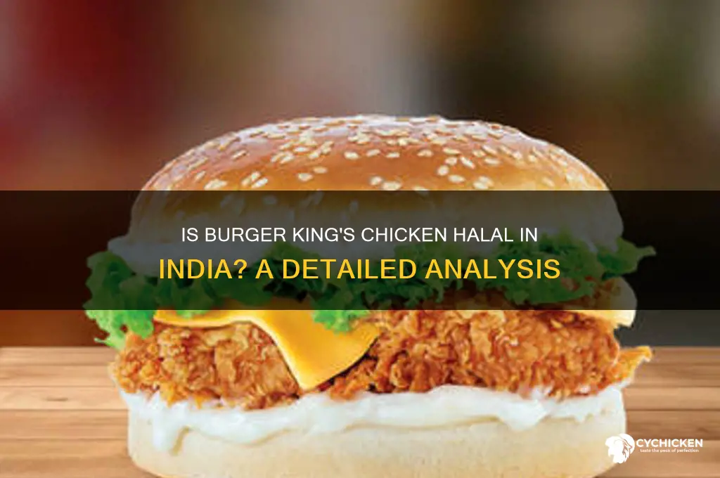 is burger king chicken halal in india