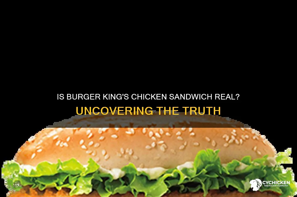 is burger king chicken sandwich real