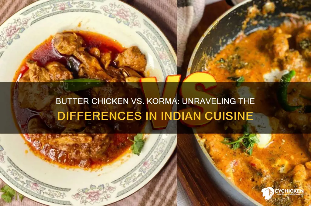 is butter chicken the same as korma