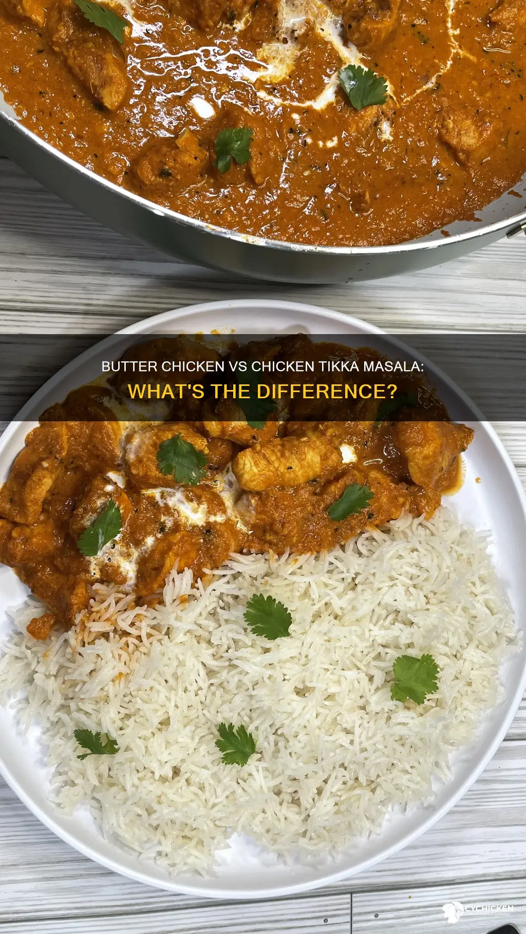is buttered chicked the same as chicken tikka masala
