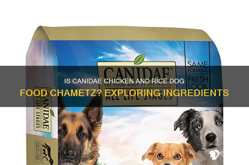is canidae chicken and rice dog food chametz