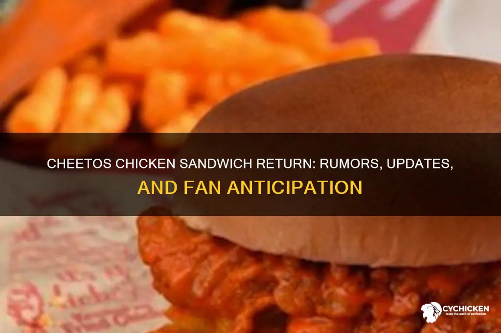 is cheetos chicken sandwich coming back