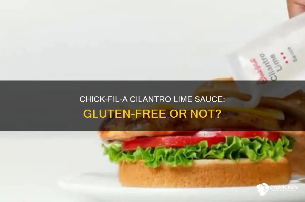 is chick fil a cilantro lime sauce gluten free