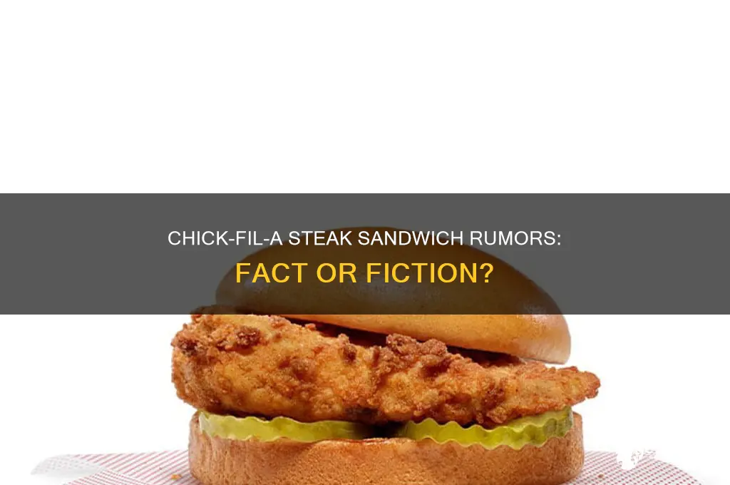 is chick fila making a steak sandwich