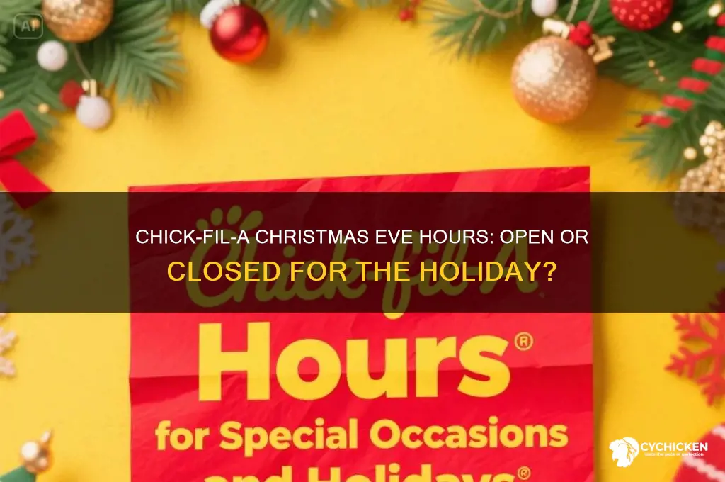 is chick filet open on christmas eve