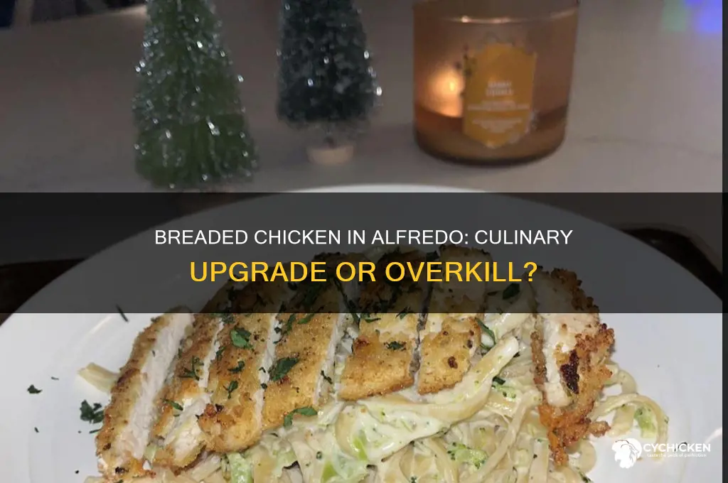 is chicken alfredo better with breaded chicken