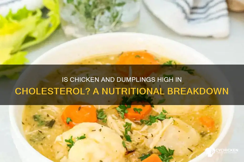 is chicken and dumplings high in cholesterol
