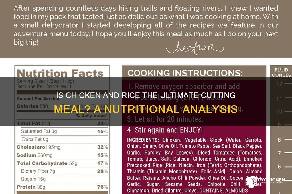 is chicken and rice a cutting meal