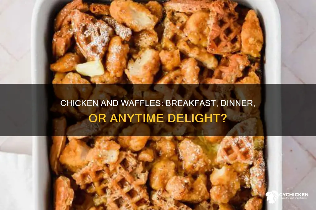is chicken and waffles a breakfast or dinner