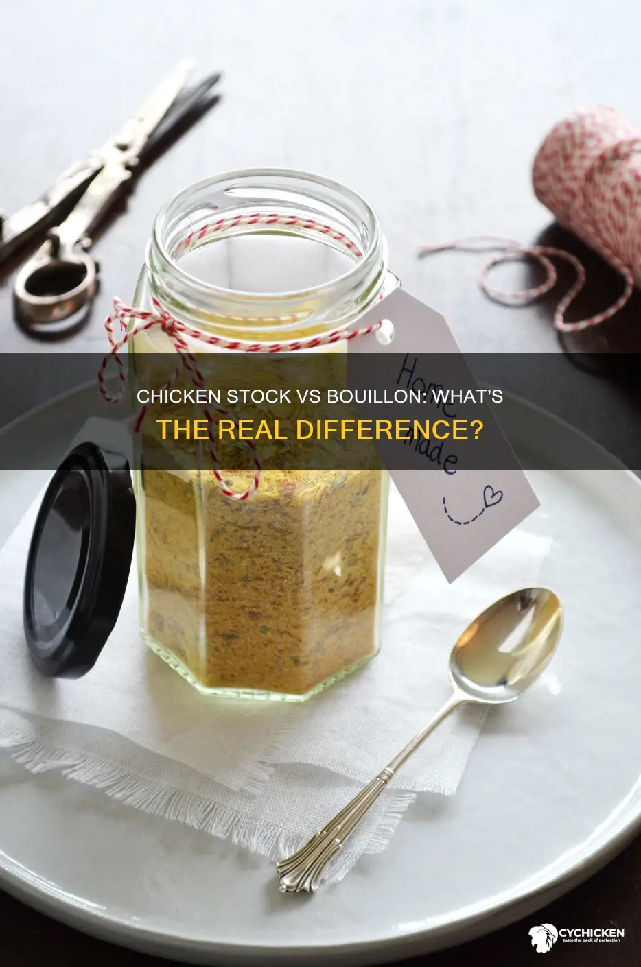 is chicken bouillon and chicken stock the same thing
