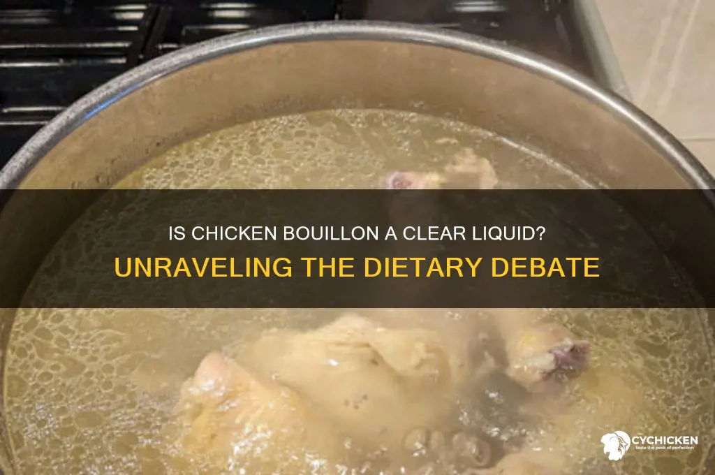 is chicken bouillon considered a clear liquid